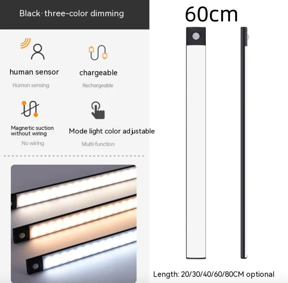 Motion-Activated Cabinet Light