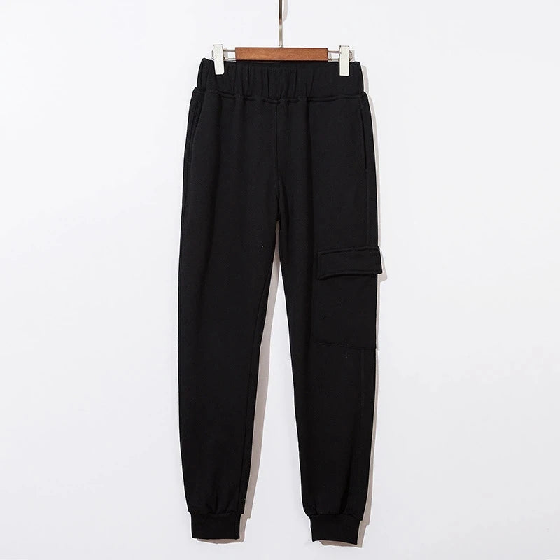European Style Casual Sweatpants Multiple Pockets Functional Fashion Ankle Length Trousers Joggers Streetwear glasses lens Pants