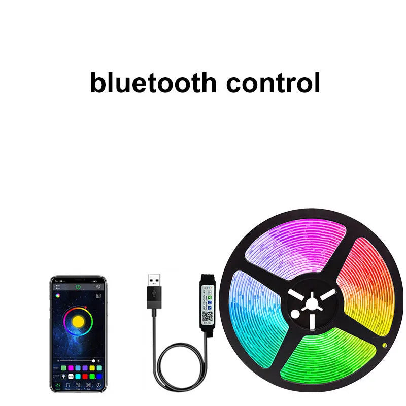 LED Strip Light Bluetooth 3/5/10M 2835 SMD 5V RGB Lights Flexible LED Lamp Tape Ribbon Self-adhesive TV Desktop Diode Decoration