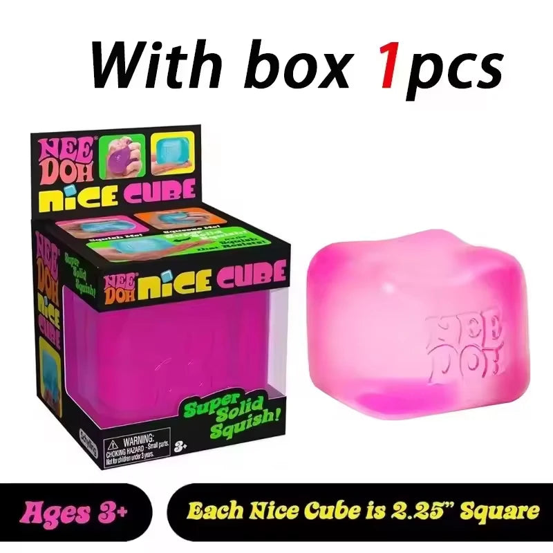 Schylling Needoh Nice Cube Sensory Nice-Sicle Stress Relief Squishy Cube Anti-Anxiety Squeeze Object For Focus ADHD Population