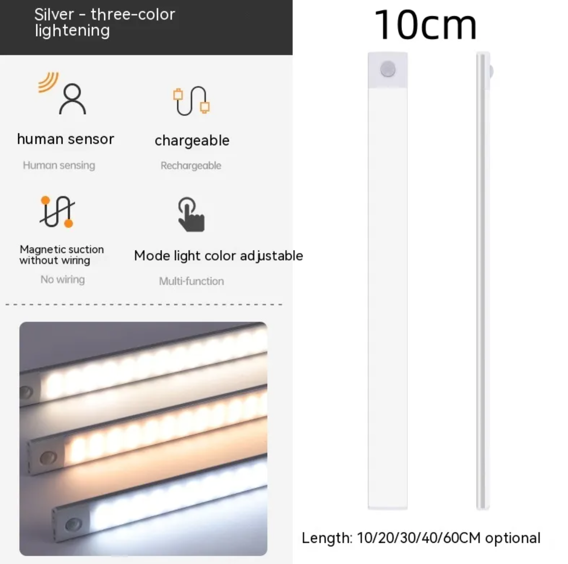 Motion-Activated Cabinet Light