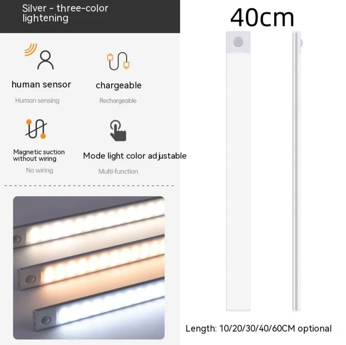 Motion-Activated Cabinet Light