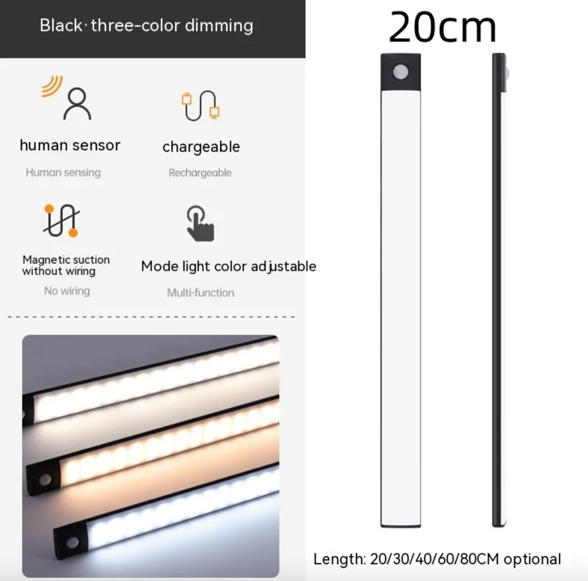Motion-Activated Cabinet Light