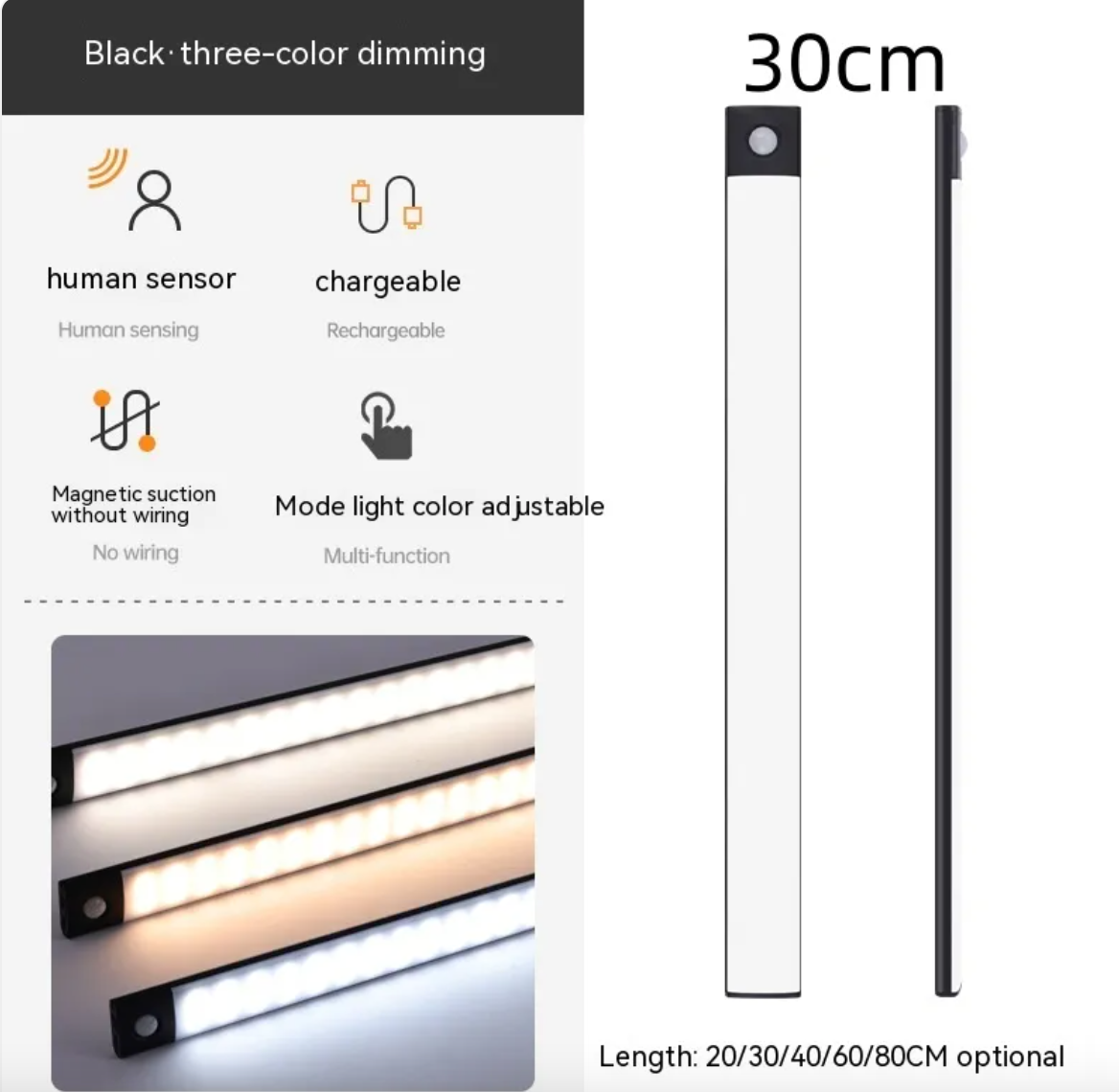 Motion-Activated Cabinet Light