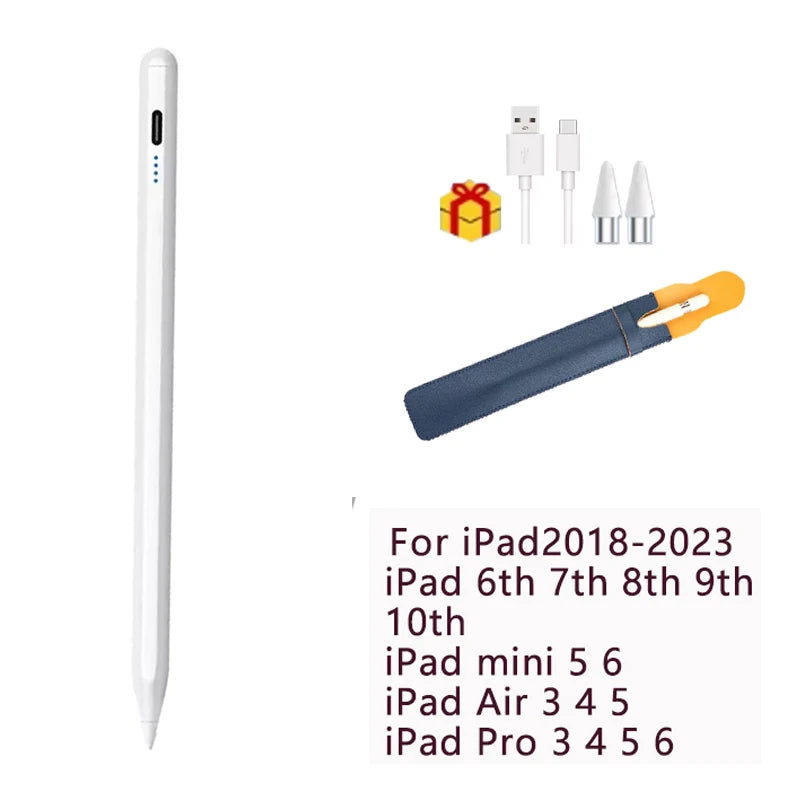 Palm Rejection Stylus Pen with Power Display for Apple iPad - Compatible with iPad 2018-2022 iPad Pro Air Mini
