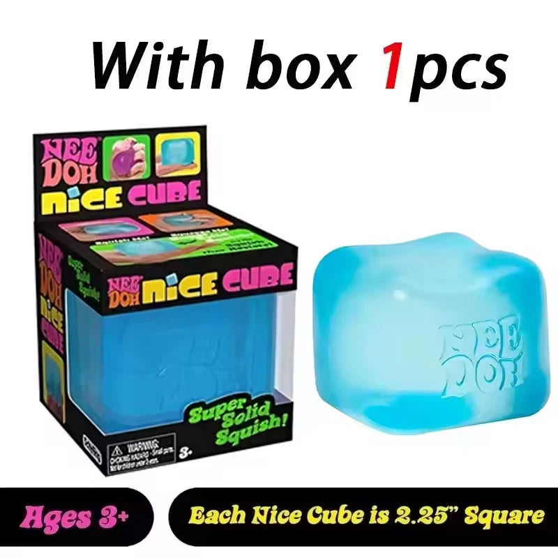 Schylling Needoh Nice Cube Sensory Nice-Sicle Stress Relief Squishy Cube Anti-Anxiety Squeeze Object For Focus ADHD Population