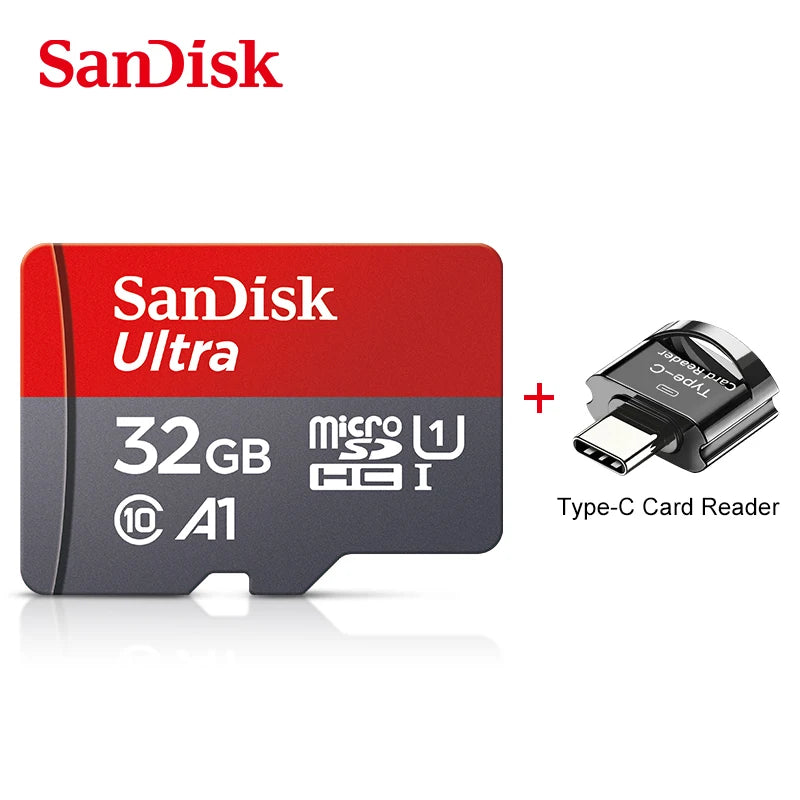 Micro SD Memory Card TF/SDCard 32GB 64GB 256GB 512GB 120M/S Class10 UHS-1 Flash Ultra 128GB Camera/Phone For Card Reader/Adapter
