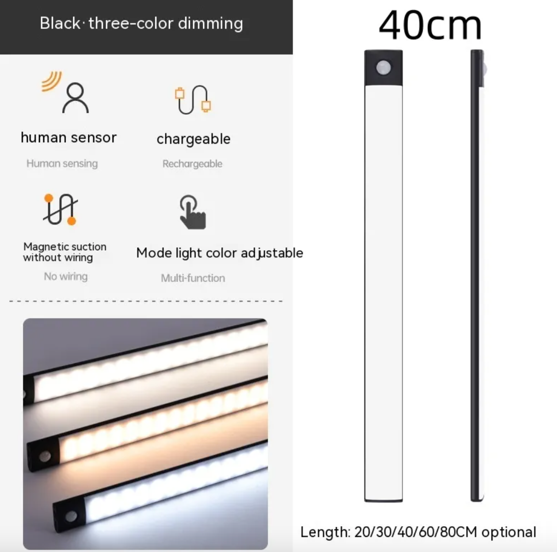 Motion-Activated Cabinet Light
