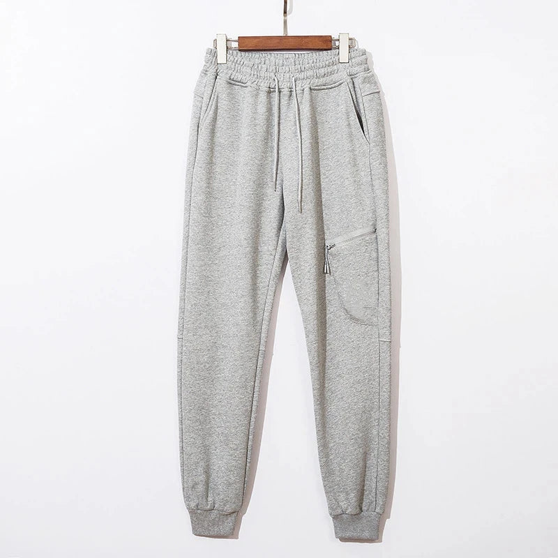 European Style Casual Sweatpants Multiple Pockets Functional Fashion Ankle Length Trousers Joggers Streetwear glasses lens Pants