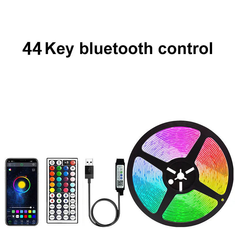LED Strip Light Bluetooth 3/5/10M 2835 SMD 5V RGB Lights Flexible LED Lamp Tape Ribbon Self-adhesive TV Desktop Diode Decoration