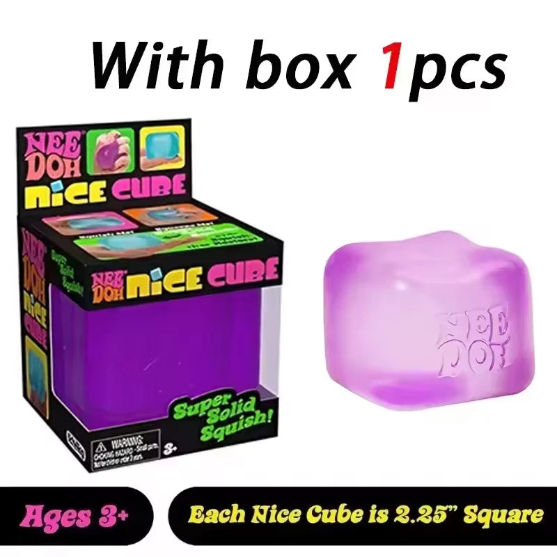 Schylling Needoh Nice Cube Sensory Nice-Sicle Stress Relief Squishy Cube Anti-Anxiety Squeeze Object For Focus ADHD Population