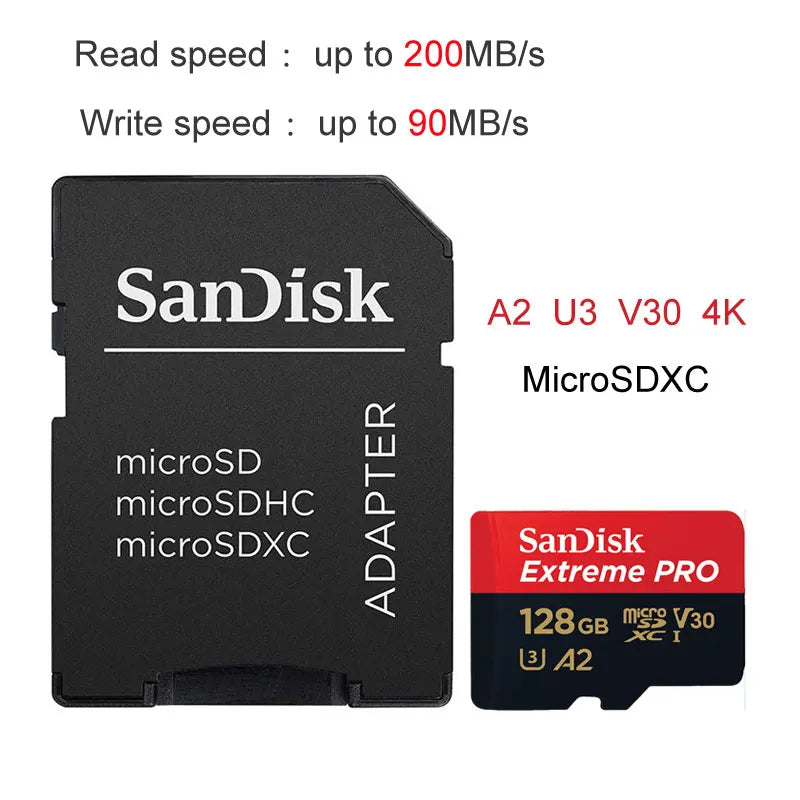 Micro SD Memory Card TF/SDCard 32GB 64GB 256GB 512GB 120M/S Class10 UHS-1 Flash Ultra 128GB Camera/Phone For Card Reader/Adapter