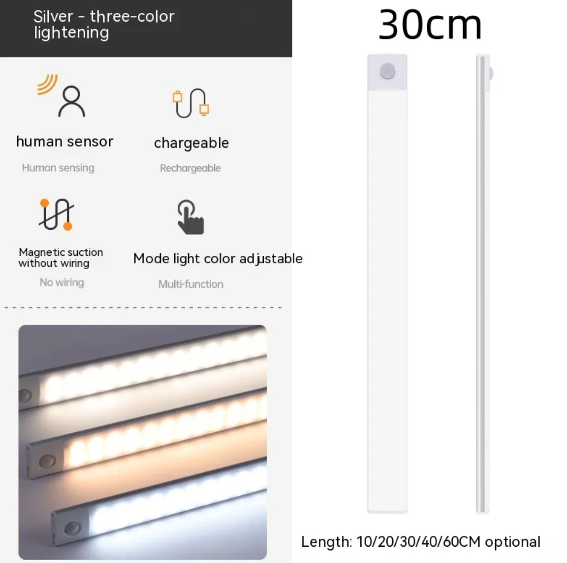 Motion-Activated Cabinet Light