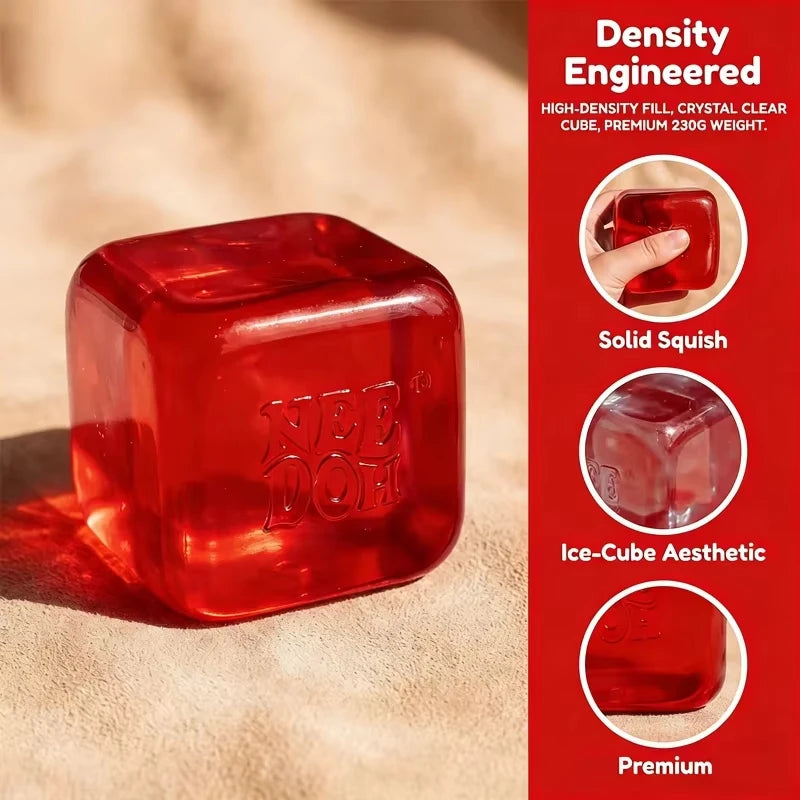 Dr Pepper x NeeDoh Nice Cube Squishy Soft Sensory Fidget Toy Stress Relief Anxiety Relief for Adults and Kids