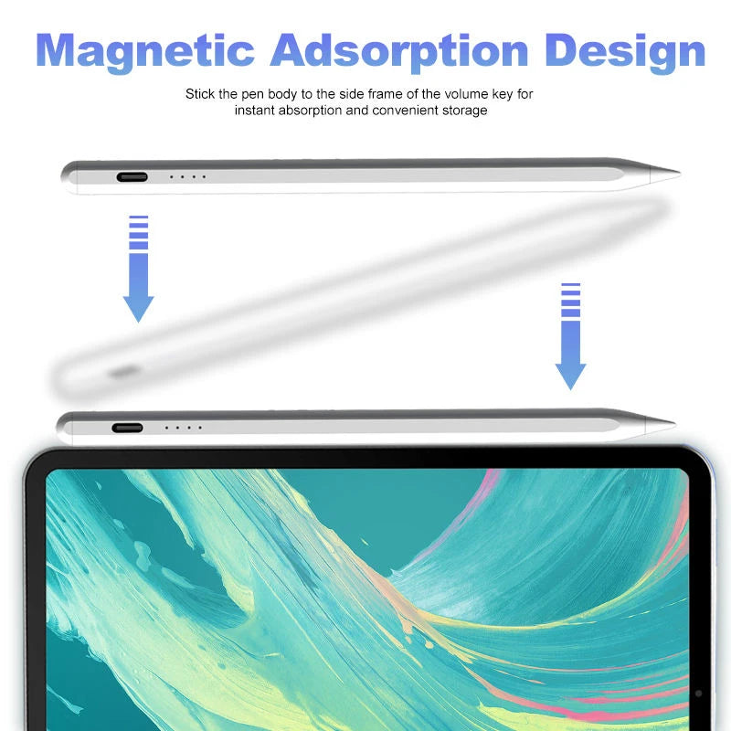 Palm Rejection Stylus Pen with Power Display for Apple iPad - Compatible with iPad 2018-2022 iPad Pro Air Mini