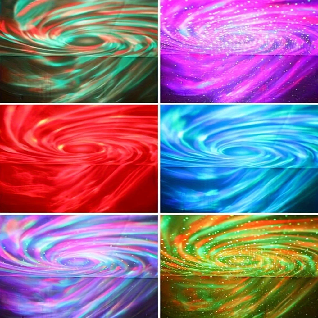 Galaxy Starry Sky Projector LED Night Light 7 Modes DMX Sound Activated 5V USB Rechargeable With Remote For Kids Room Decor Gift