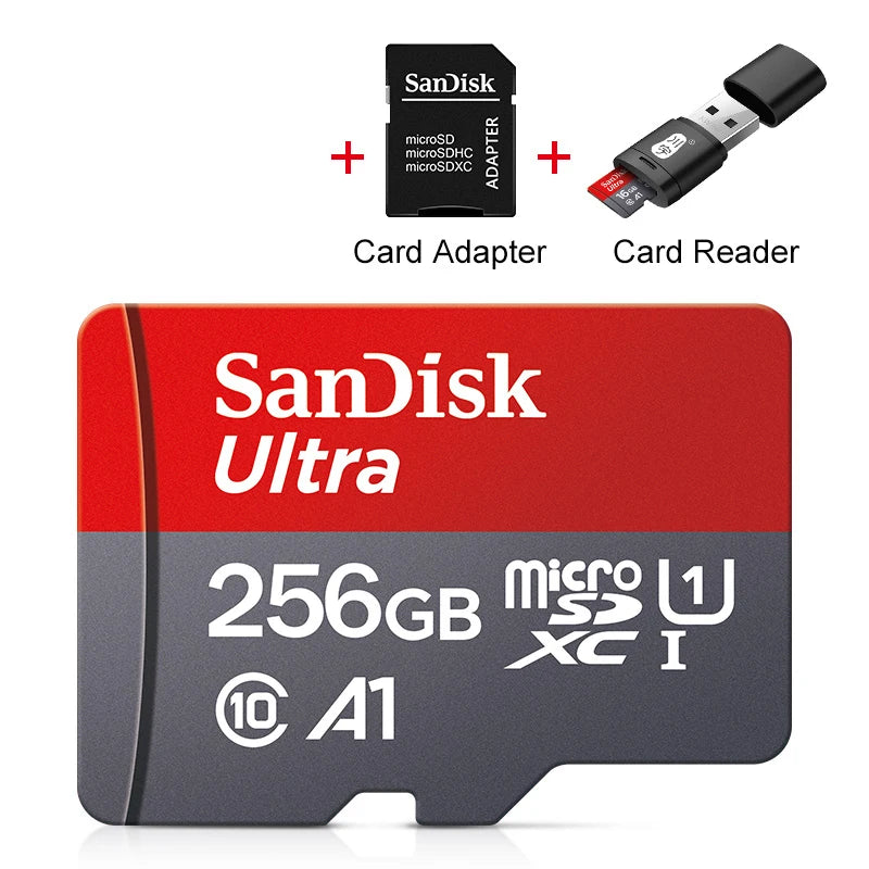 Micro SD Memory Card TF/SDCard 32GB 64GB 256GB 512GB 120M/S Class10 UHS-1 Flash Ultra 128GB Camera/Phone For Card Reader/Adapter